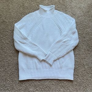 J. Crew White Turtleneck Sweater EUC